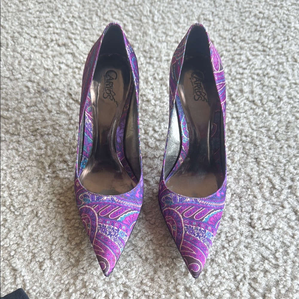 Carlos by Carlos Santana Purple Glitter Heels